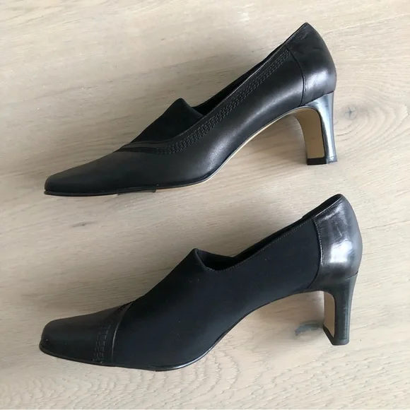 Amalfi by Rangoni Made in Italy Leather black heels - Picture 9 of 9
